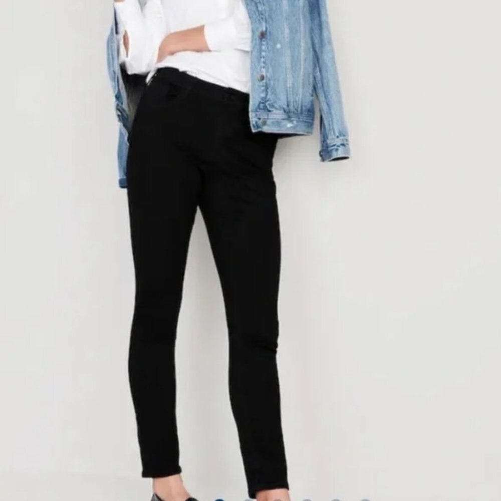 Old Navy Mid-Rise Pop Icon Skinny Jeans Womens Size 4 Black Wash Denim Jean